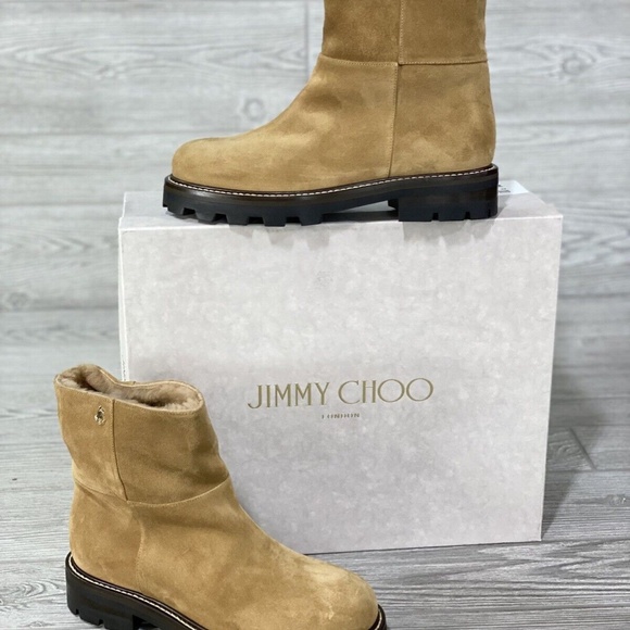 Jimmy Choo Tan Ankle Boots - Picture 2 of 8